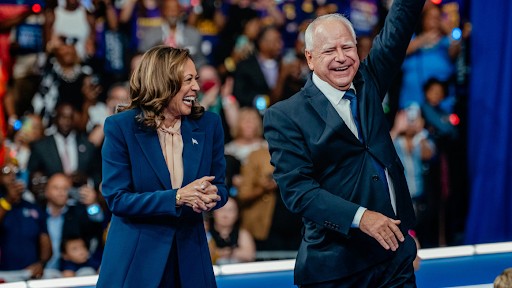 Kamala Harris and Tim Walz